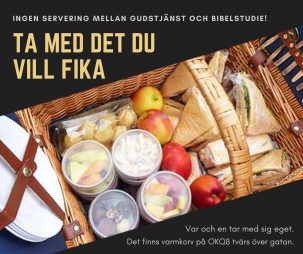 Ta med fika - ingen servering imorgon