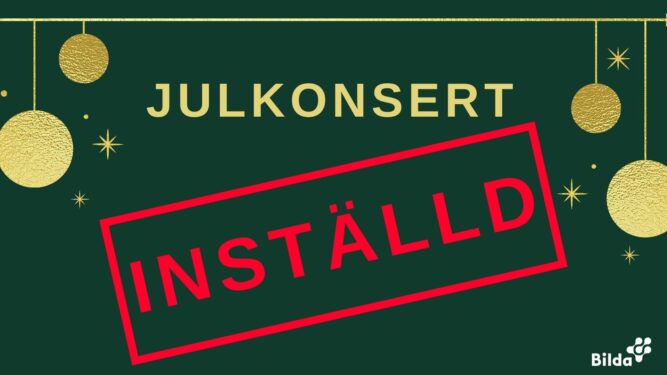 inställd julkonsert